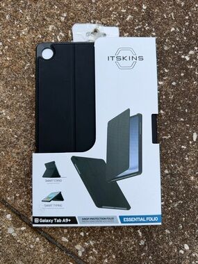 ITSKINS Essential Folio Case for Galaxy Tab A9+ — Black. NEW